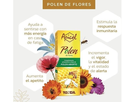 Complemento Alimentar TONGIL Apicol Polen (Vainilla , Vainilla - 60 ml)