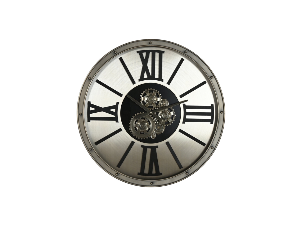 Reloj de pared, metal, cristal, color champán, 80x10x80cm ALEXANDRA HOUSE LIVING