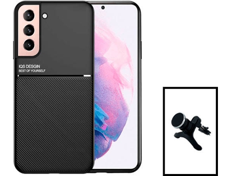 Kit Carcasa Trasera Magnética Anti Choque + Soporte Samsung Galaxy S22 5G+ Plus GIFT4ME Negro