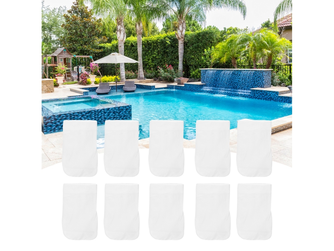 Bolsa de filtro de algodón para piscina (10 unidades, 20 x 12 cm), herramienta de limpieza