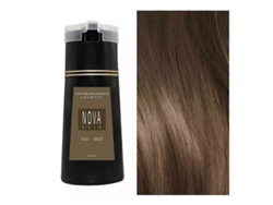 Champú Tinte Instantáneo Para El Cabello Novahair 2024, Castaño Claro, Vegano, Sin Amoníaco.