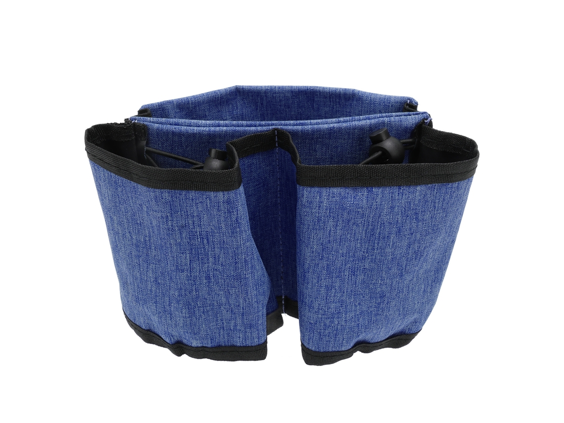 Portavasos Manos Libres De Tela Oxford Para Equipaje, Con Capacidad Para 2 Bebidas, Ideal Para Viajes - Azul