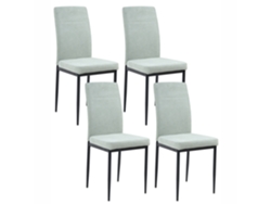 Juego de sillas sin brazos Beliani Riner Elegant en terciopelo verde 42x50x94
