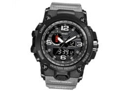 Reloj Hombre Deportivo Multifunción Analógico-digital Impermeable 50m Cronógrafo