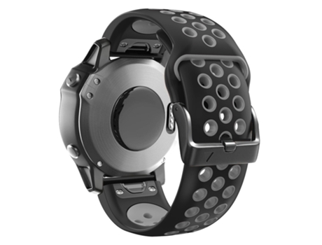 Correa de Silicona dos colores liberación rápida para Garmin Tactix Delta/Enduro/Fenix 7X/Fenix 7X - negro/gris