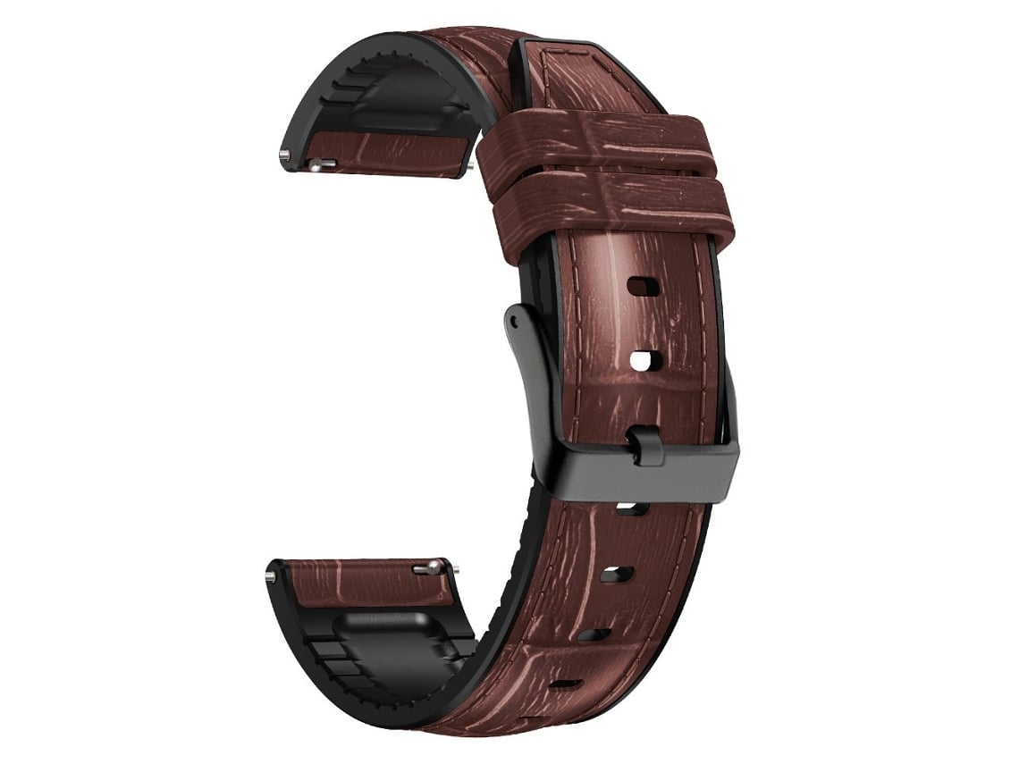 Correa de Silicona 22mm patrón flameado liberación rápida para Samsung  Galaxy Watch3 45mm/TicWatch Pro 3 Lite/Mibro Watch X1 - marrón oscuro