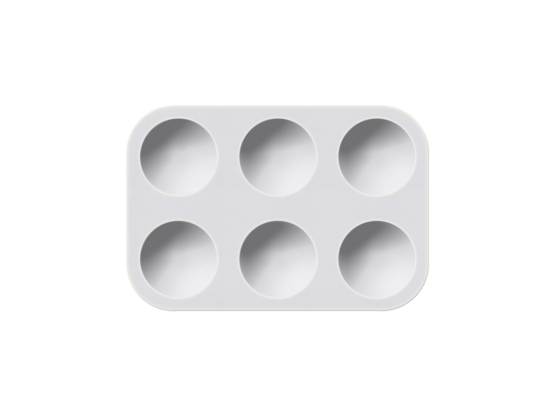 Palet rectangular de plástico con 6 cavidades - Politec