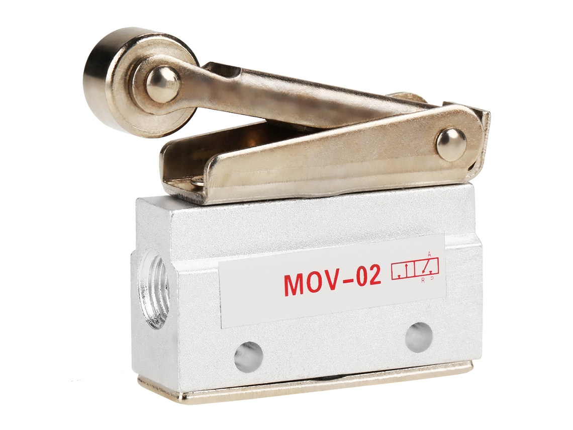 Válvula mecânica pneumática de alavanca de rolete 2 posições 2 vias Mov-02 G1/8''
