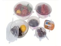 Conjunto de 6 Tapas WJS Silicona Transparente