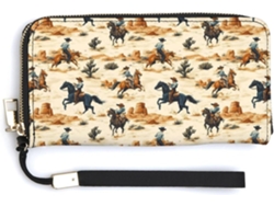 Cartera Cuero Con Cremallera Para Mujer Diseño Estampado
