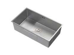Fregadero encastre acero inoxidable plata con desagüe 70x40 cm ML-DESIGN