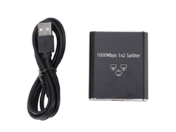 Baoj-2026divisor De Conector Rj45 Com Cabo Usb 1000mbps Gigabit Ethernet De Alta Velocidade Para Computador Tv Console 1 Para 2
