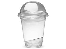 100 vasos de plástico para batidos con tapa convexa desechables para fiestas de verano