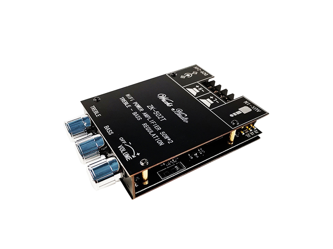 Módulo Amplificador Bt5.0 50w*2 Canales Aux Entrada Audio Con Ajuste De Volumen Placa Amplificadora