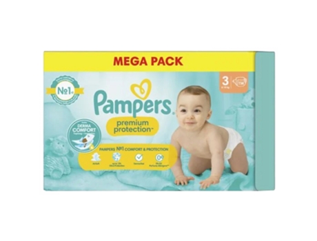 Pañal Premium Protection 114 Talla 3 6-10 kg PAMPERS