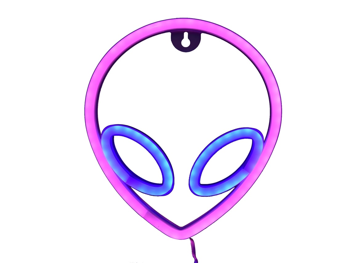 2026-cartel De Neón Decorativo Luz De Neón Lámpara Nocturna Para Dormitorio Niño Bar Usb O Batería Ojo Azul Cara Rosa