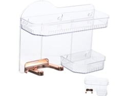 Organizador De Banheiro Com Suporte Para Secador De Cabelo E Acessórios, Adesivo E Resistente A Quedas