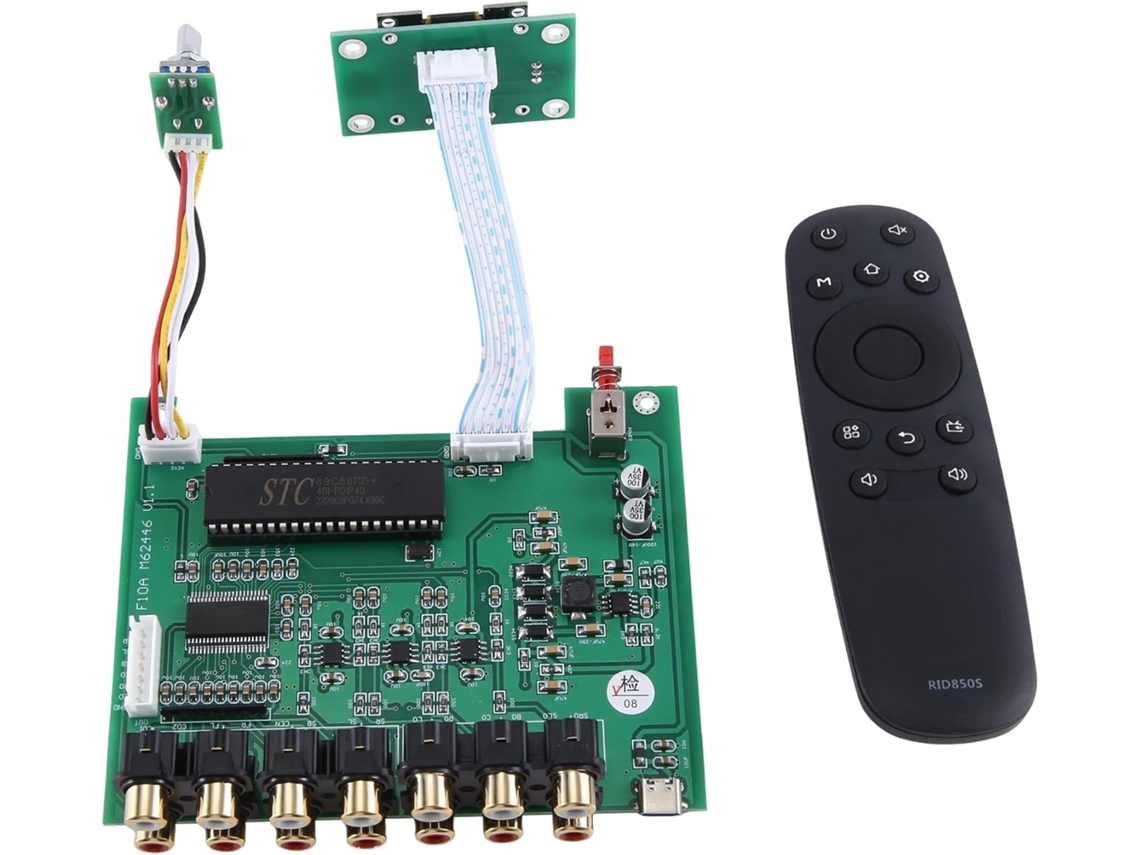 Preamplificador Dlhifi F11 M62446 5.1 De 6 Canales Con Control Remoto Totalmente Independiente Y Pantalla Oled.