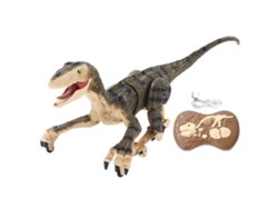 2026-dinosaurio Grande Control Remoto 2.4g Inalámbrico Recargable Simulación Velociraptor Con Luces Para Niños