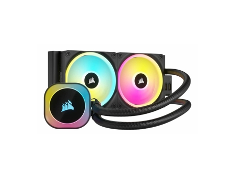 Kit de refrigeración para CPU líquida CORSAIR Icue Link H100I Rgb con ventiladores Qx120 Rgb