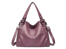 Bolso de mano de piel suave para mujer, bandolera estilo mensajero, estilo hobo, morado Digitallab
