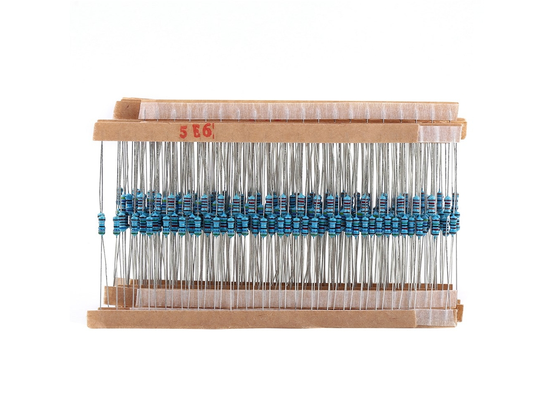 Kit de resistencias de película metálica, 1280 piezas, 64 valores, 1-10 mΩ, 1/4 W, componentes electrónicos.