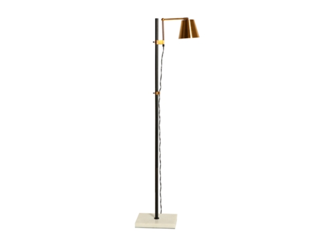 Lámpara de Pie, de Hierro, en color Negro-Blanco-Oro, de 20x50x157cm LASTDECO E14