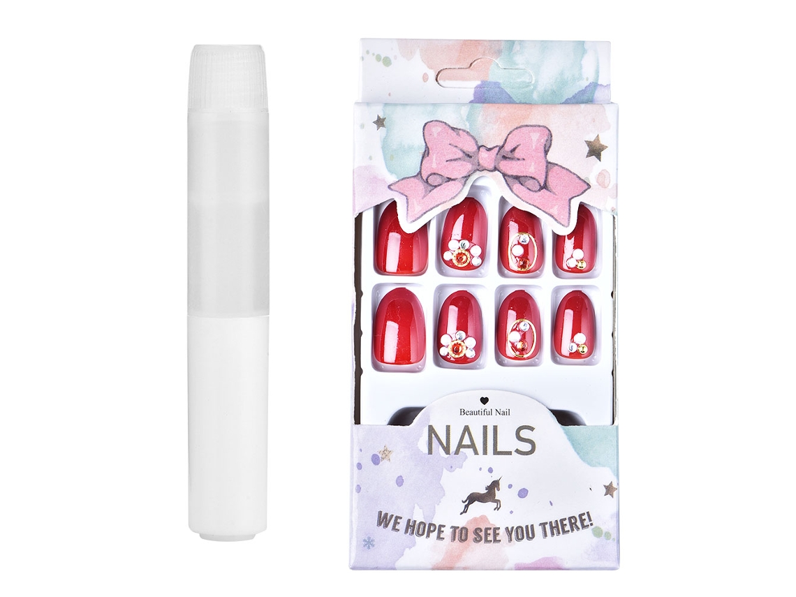 24pcs Dicas De Unhas Falsas De Cobertura Completa Para Manicure Decoração 2
