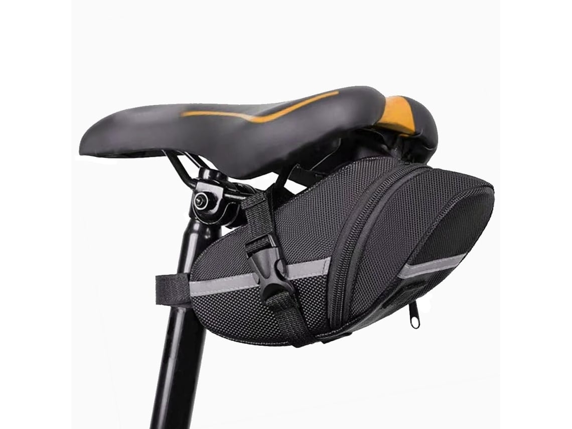Bolsa para sillín de bicicleta con correa para debajo del asiento, color negro, Gusshious Cycling Bag