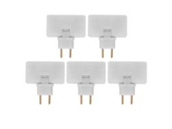 Yncm2026-5pcs Convertidor De Tomacorriente Inalámbrico Extensión 180 Grados Adaptador 1 A 3