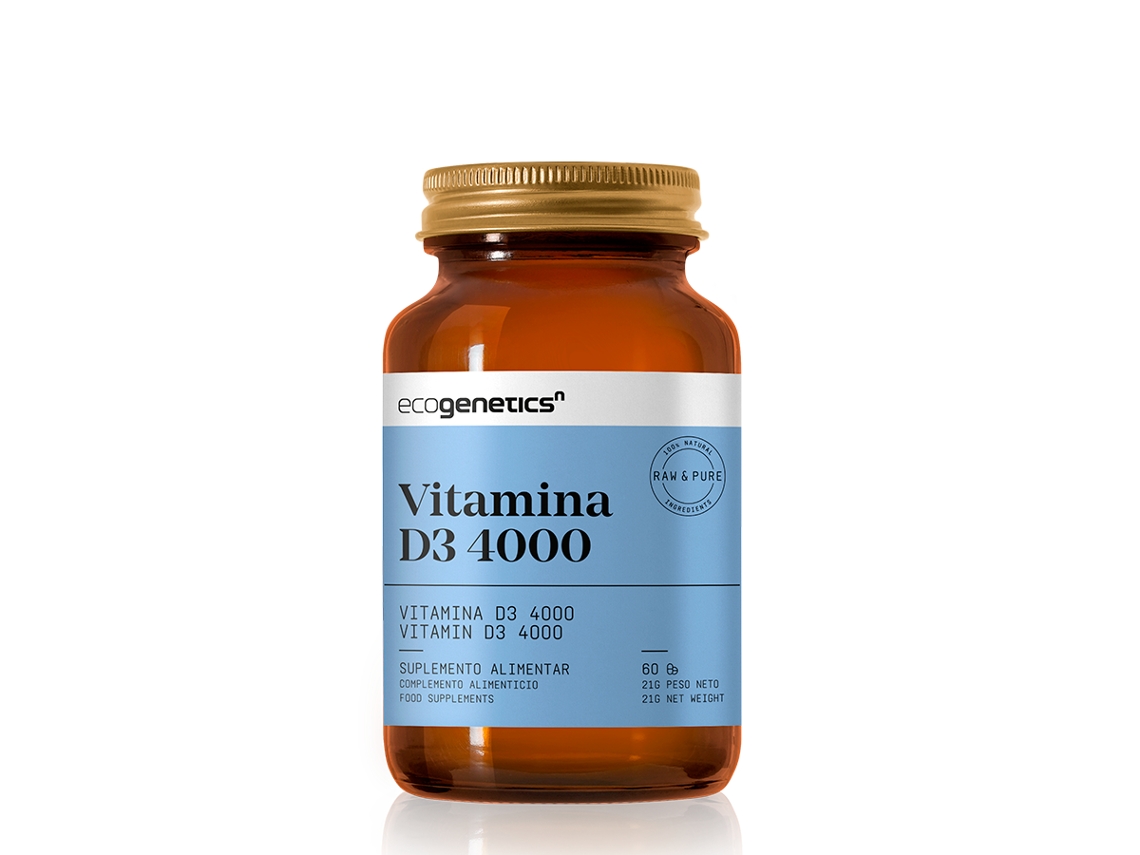 Complemento Alimentar ECOGENETICSN Vitamina D3 4000 (60 Cápsulas)