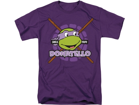 Camisetas Unisex DEEPSTONE Purple Donatello Since 1984 Teenage Mutant Ninja Turtles Púrpura (S)