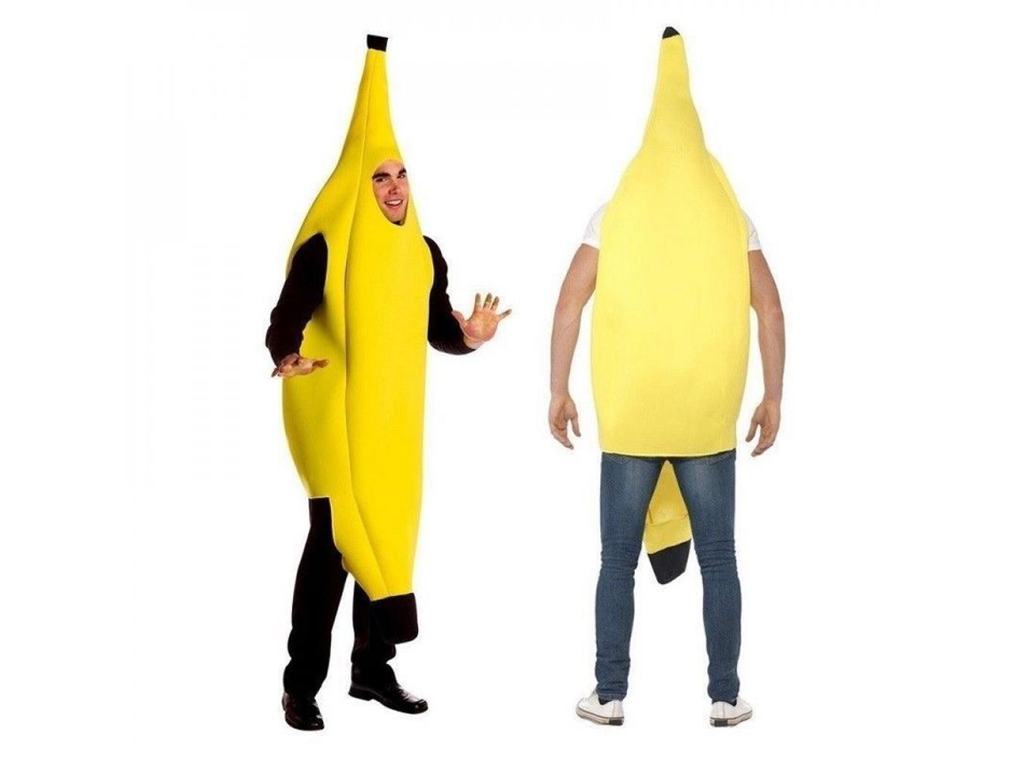 Disfraz Unisex De Plátano Amarillo Divertido Para Adultos Para Fiestas De Halloween, Accesorios Para Disfraces Y Bailes.