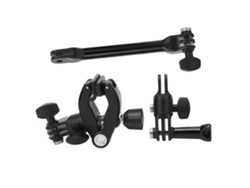 Clip fijo y soporte giratorio ajustable para cámaras deportivas, compatible con GoPro y cámaras de instrumentación.