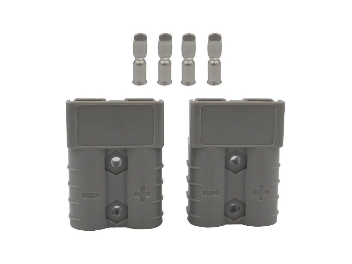 Par De Conectores Anderson Amh 50a 600v Macho Y Hembra Para Carga Y Alimentación.