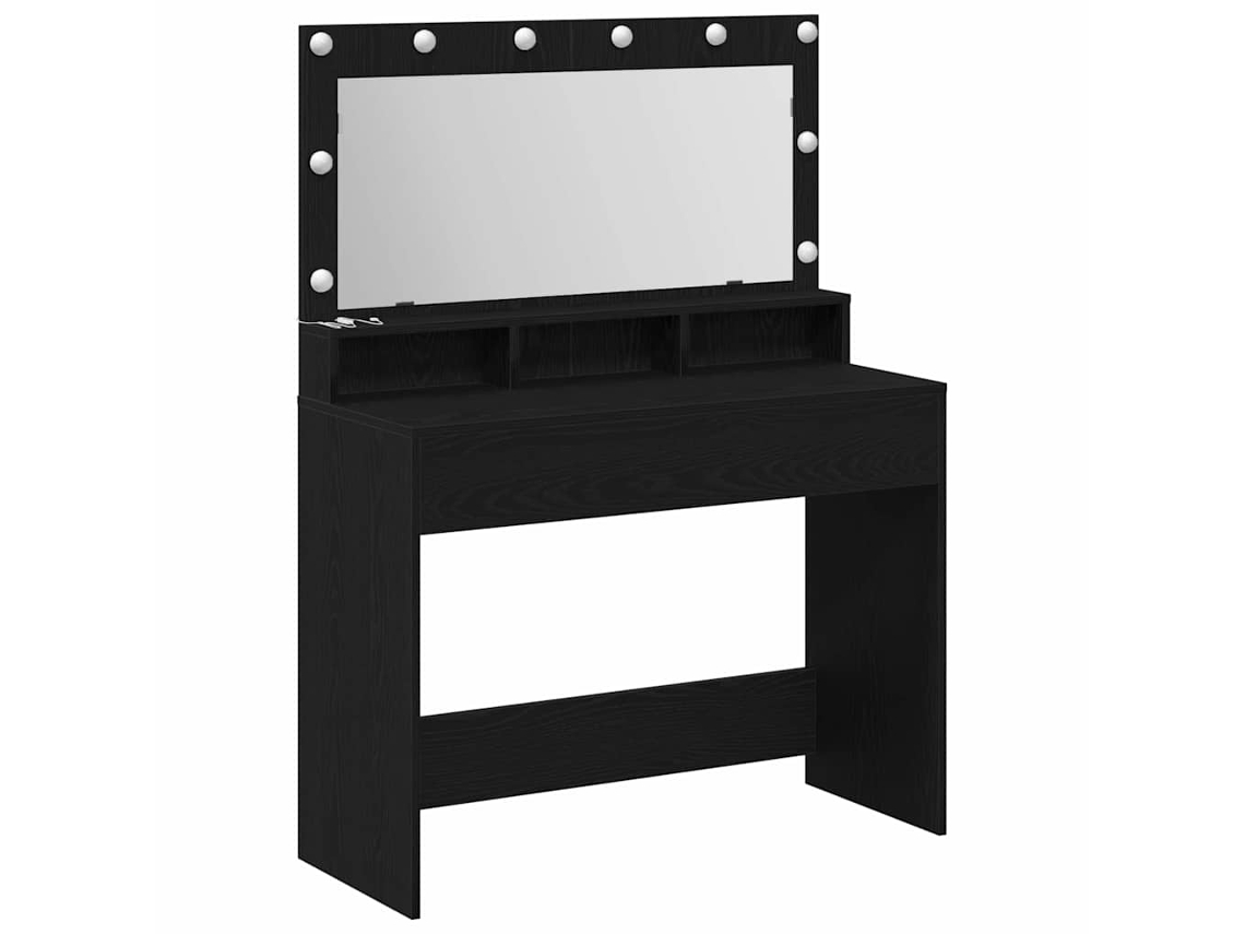 Tocador HARLANV1 con cajón en roble negro (100x41x135 cm)