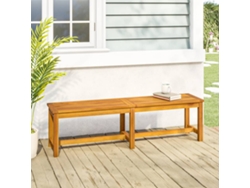 Banco de jardín de madera maciza de acacia (150 x 35 x 45 cm), DKD Home Decor