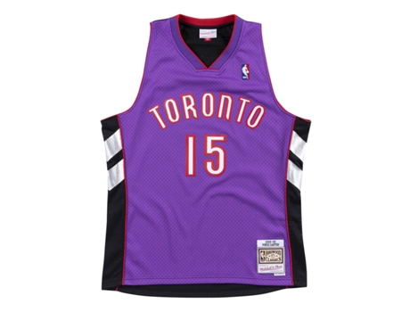 Camiseta para Hombre MITCHELL & NESS Toronto Raptors Nba Morado para Baloncesto (Talla:XS)