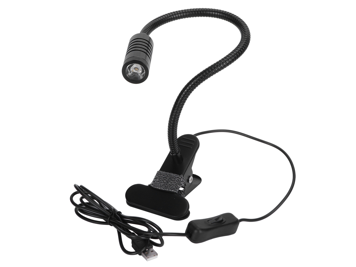 Rebe-lámpara De Mesa Con Pinza 360° Cuello Flexible Para Estudiantes, Suministro De Energía Usb, Lámpara De Lectura Clip-on
