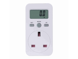 Medidor De Electricidad Digital Lcd Enchufable Con Enchufe Británico Para Monitorizar El Consumo Eléctrico.
