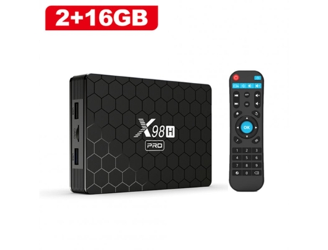 Box Smart Tv Android 12 X98h Pro Quad Core 4k 2.4g 5g Wifi Bluetooth 5.0 UE Enchufe 2+16GB