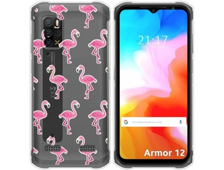 Carcasa Ulefone Armor 12 5G TUMUNDOSMARTPHONE Dibujos Transparente Flamenco Multicolor