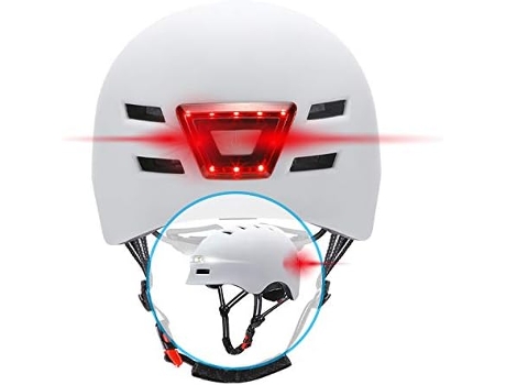 - Casco para Bicicleta, Scooter con Luces Delanteras y Traseras Integradas ME135 VOINEE
