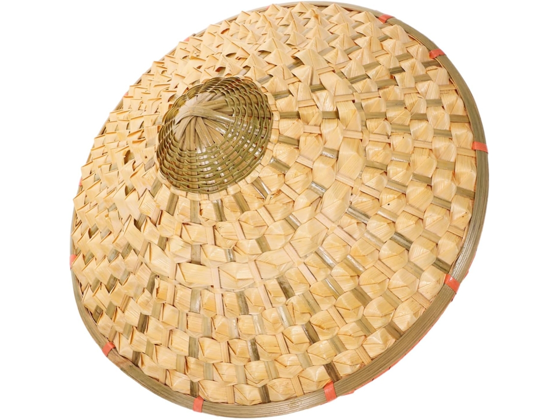 Sombrero Chino De Paja Tejida, Gorro Decorativo Asiático Para El Sol Y La Lluvia.