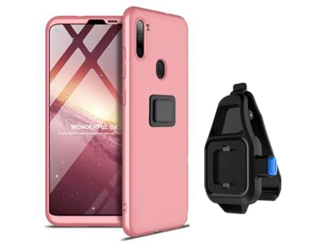 Funda Samsung M11 Slim Armor 360º con Soporte para la Cintura Rosa