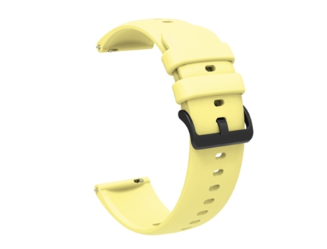 Correa de Silicona impermeable 22mm con hebilla negra para Huawei Watch 3/Samsung Gear S3 Frontier/S3 Classic - amarillo