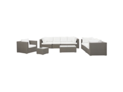 Conjunto de jardín modular de ratán gris pardo BELIANI Maestro II