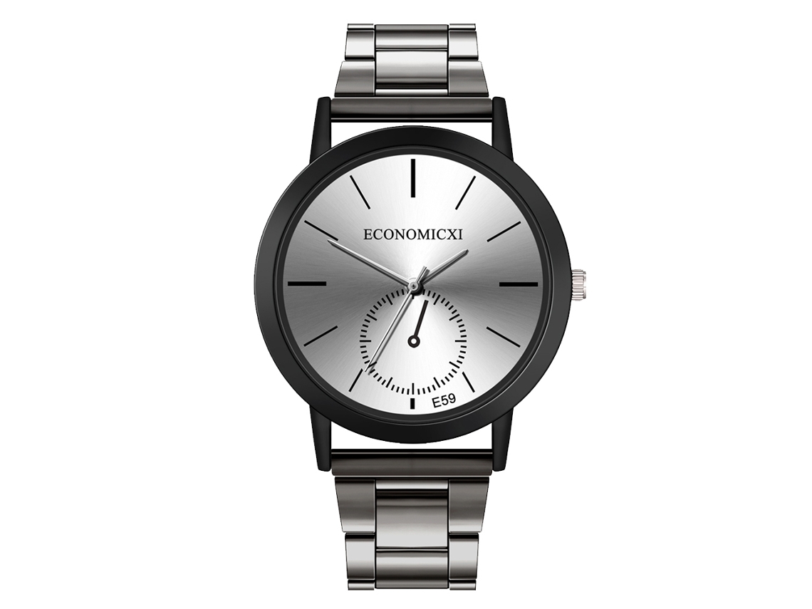 Reloj De Pulsera Sencillo Y Elegante Para Mujer Con Esfera De Cuarzo Negra.