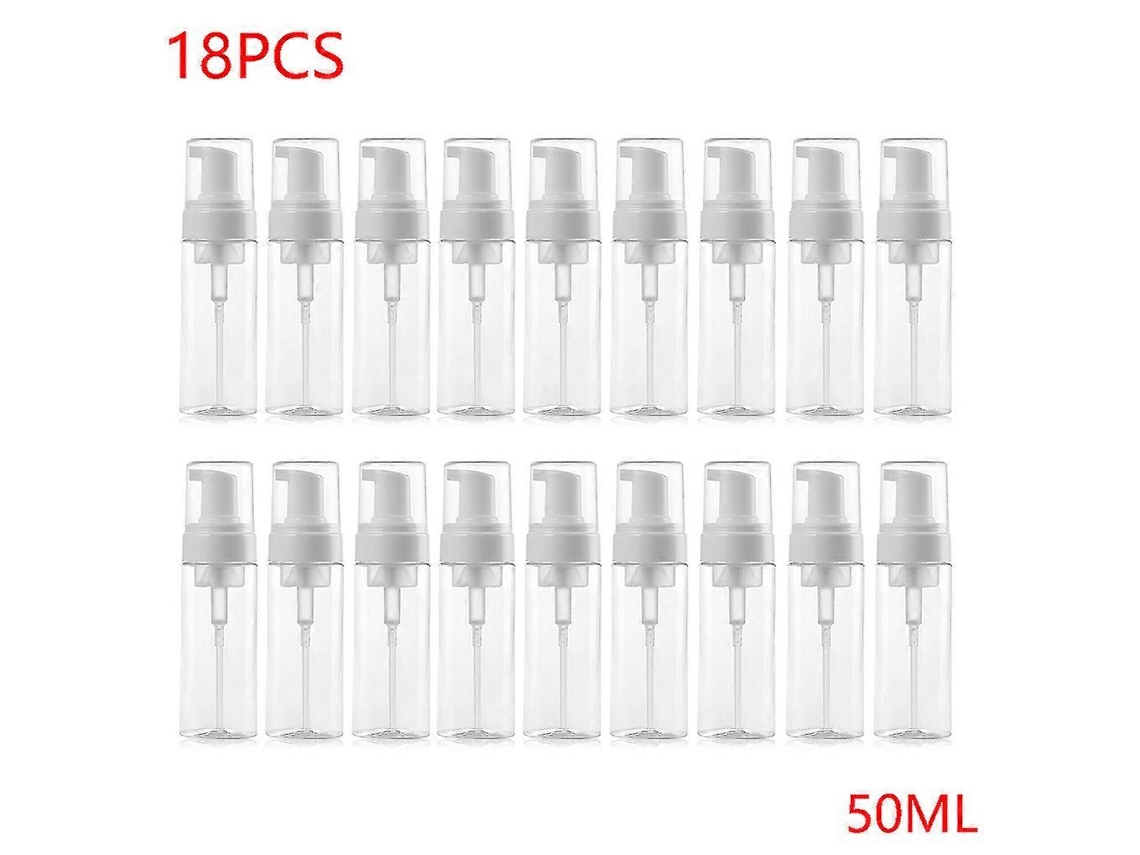 18 botellas de viaje vacías, dispensador de espuma de plástico, mini dispensador de jabón espumoso para cosméticos, transparente Rosewell