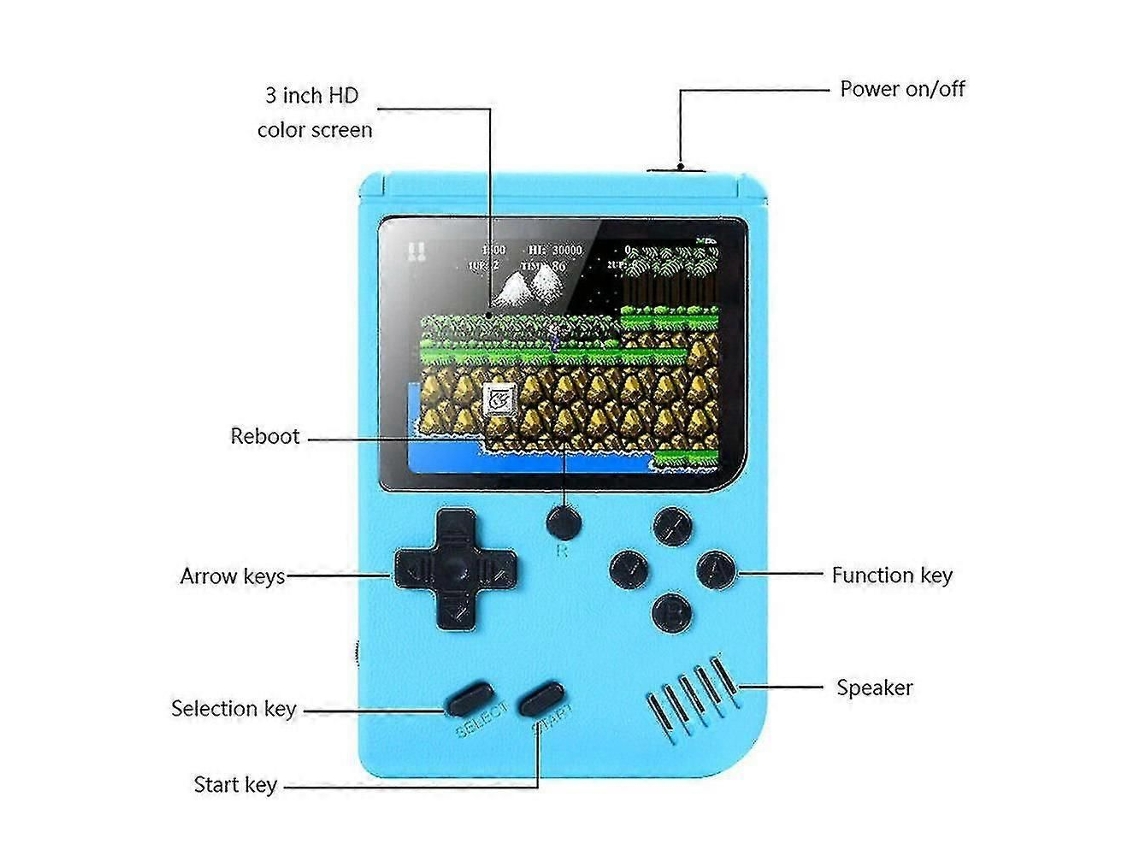Gameboy Built in 500 Clássico Jogo de Tv Portátil Kids Retro Videogame Console GOKOCO